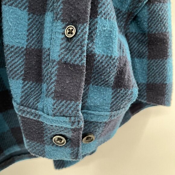 Free Assembly Fleece Plaid Shirt Men's Large Green - Picture 5 of 7